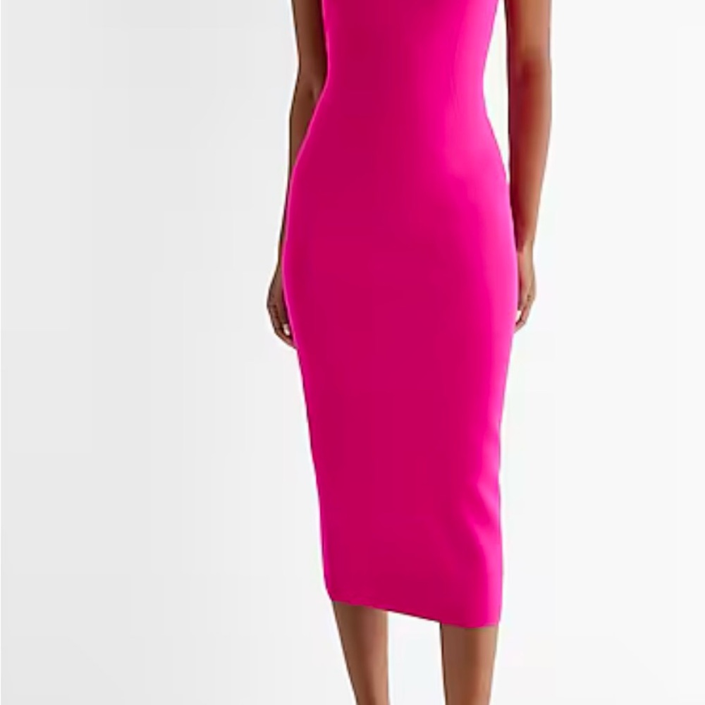 Body Contour V-Wire Sleeveless Midi Dress